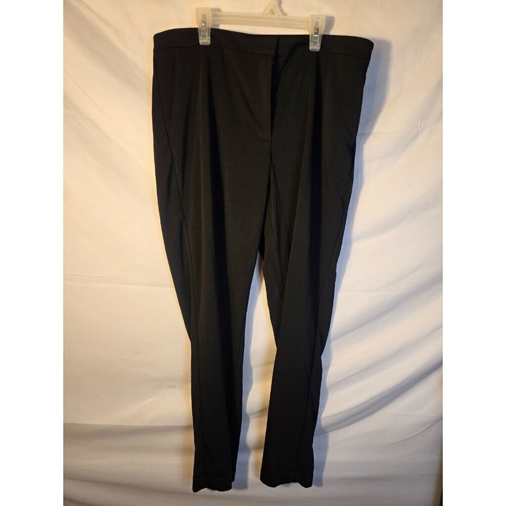 Scandi Susan Graver QVC Black Dress Pants Stretch Pockets Women’s 14 Large L
